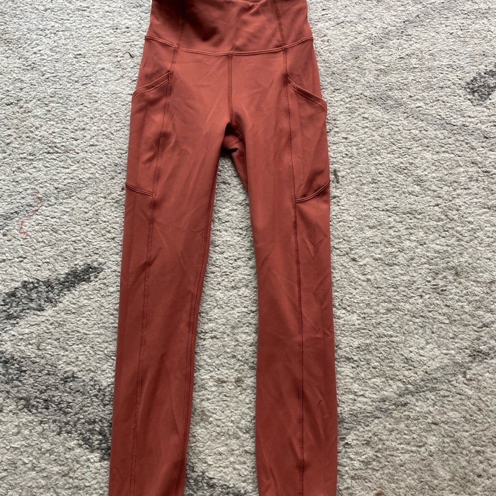 Lululemon High Rise Fast Free Leggings, Orange